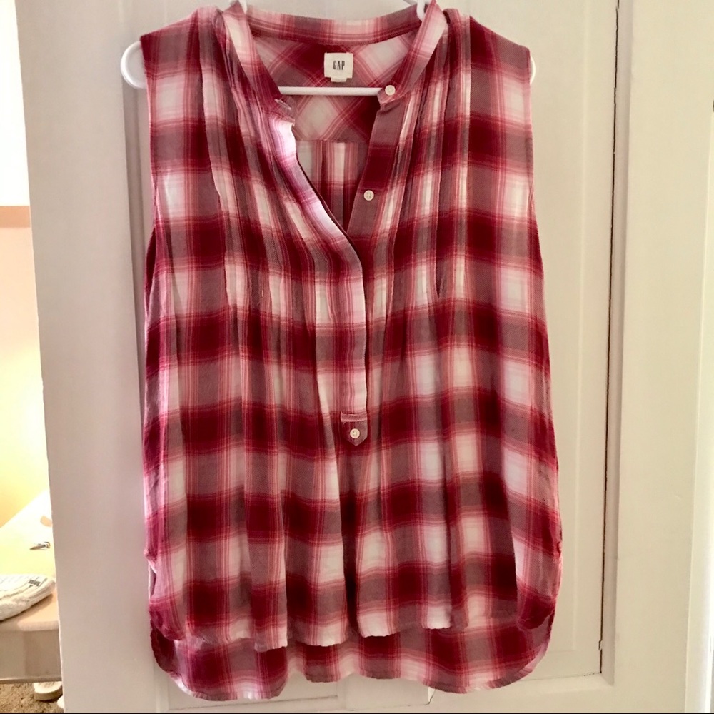 GAP plaid blouse